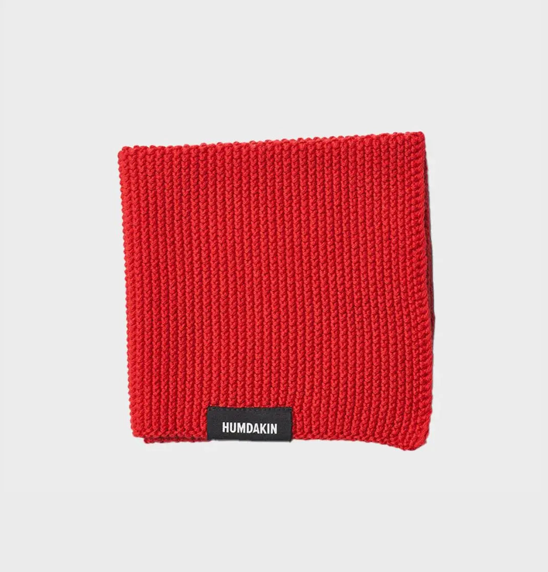 HUMDAKIN Strikket karklud Organic Textiles 235 Rushing Red